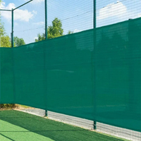 Filet coupe-vent en plastique PE-HD/tissu de maille d'écran de confidentialité de clôture/filet anti-vent fini avec des ourlets et des œillets pour court de tennis