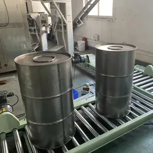 Linha de selagem de enchimento de líquido, máquina totalmente automática, linha de enchimento de tambor de óleo de aço/barril de bitume