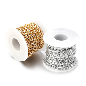 Chaîne en aluminium argentée et dorée NK Link par rouleau |   Chaînes de sac à main et chaînes d'épaule pour la fabrication de bijoux et les accessoires de sacs - Product Image 4