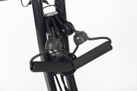 Vélo de spinning pliable d'intérieur à 8 niveaux de résistance avec cordes de résistance pour les bras, idéal pour l'entraînement à domicile