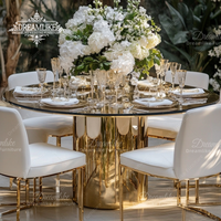 Mesas Modernas de Acero Inoxidable para Bodas y Hoteles, Muebles Elegantes para Cenas y Fiestas, Solución Integral para Eventos