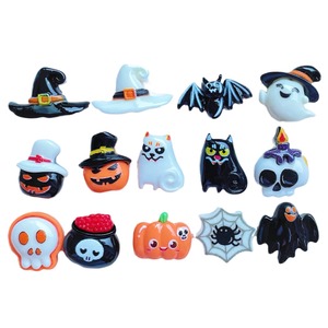 Mini Zucca <span class=keywords><strong>Diavolo</strong></span> di Halloween per Bambini, Accessori in Resina Dipinti con Colla Crema per Decorazione di Cover per Telefono, Copricapo e Fermagli per Capelli, Ingrosso - Product Image 5