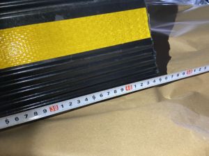 Portable Aircraft Car Tire Rubber <strong>Wheel</strong> <strong>Chock</strong> SW-AWC05 with Reflective Tape Black+Yellow for Helicopter Parking Safety - Product Image 3