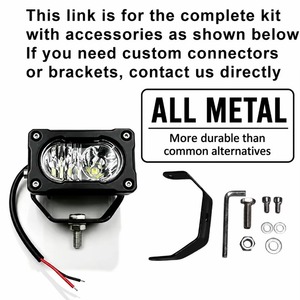 Faro LED Baja OEM totalmente metálico, kit de interruptor de manillar DIY alimentado por 8 pilas AA, 20W 2000LM, para bicicleta eléctrica, motocicleta, bicicleta de montaña - Product Image 3