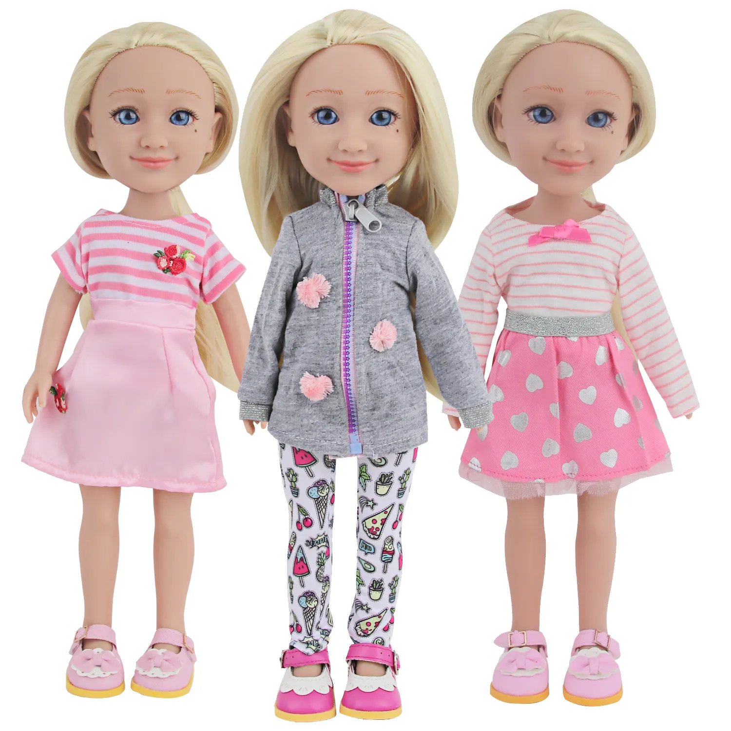 Linda muñeca de vinilo de 14 ''realista vinilo completo juguetes para juego de imitación muñecas de 14 pulgadas niño niña
