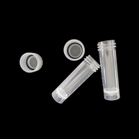 Tubos de ensayo congelados de plástico de laboratorio de 5ml, contenedor de tapa de sellado de vial, vial criogénico, tubo de ensayo de tubo criovial con tapón de rosca