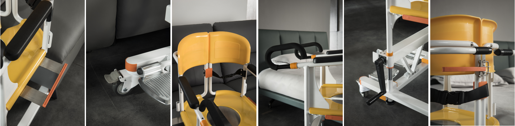 Multifunctional Patient Transfer Commode Chair Toilet Chair