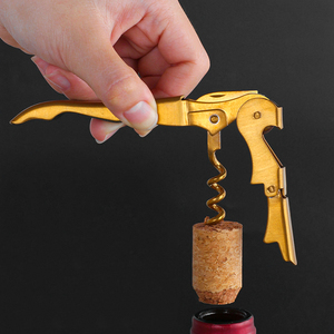 Couteau hippocampe chromé 3-en-1, tire-bouchon à double charnière, sommelier, clé à <span class=keywords><strong>vin</strong></span> manuelle de poche avec lame courte pour bar, club - Product Image 6