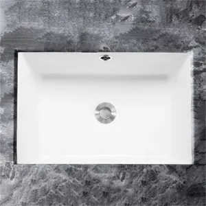 Ovs White Ceram Bathroom Wash Basin Ceramic Under Counter Rectangular Porcelain Under Mount Luxury Washbasins Bathroom Sinks