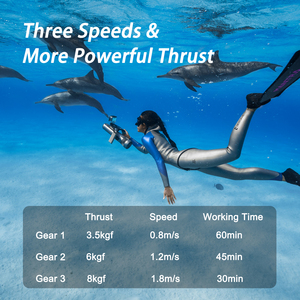 สกูตเตอร์น้ำแบบพกพาสำหรับเด็ก สำหรับกีฬาทางน้ำ พร้อมระบบ 3 สปีด ความลึก 30 เมตร โครงสร้างอะลูมิเนียม - Product Image 3