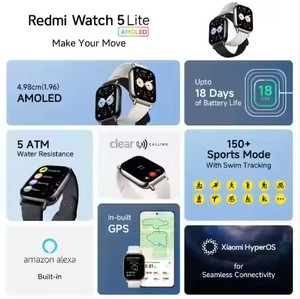 Redmi xem 5 Lite toàn cầu siêu lớn hiển thị được xây dựng trong gnss cuộc gọi bằng giọng nói <span class=keywords><strong>Smartwatch</strong></span> Xiao Mi Nhà cung cấp - Product Image 3