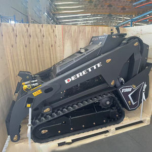 Derette V1000 CE EPA Certified Mini Skid Steer Loader Diesel Tracked Loader dengan Mesin Kubota 25Hp dan Perlengkapan - Product Image 5