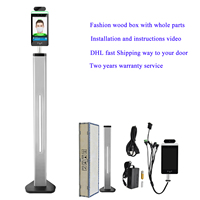 Quiosco de Detección de Temperatura Corporal Humana con WIFI e IA de 8 Pulgadas, Escáner Termómetro con Reconocimiento Facial, Pantalla Táctil de Doble Lente de 2MP