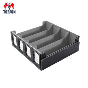   Boîte de rangement pour cartes de grande capacité 3000+ en PU+flanelle avec 4 fenêtres de visualisation pour Yugioh Commander TCG en cuir - Product Image 6