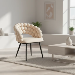 Silla de Ocio Moderna Tapizada en Terciopelo de Lujo con Patas de Metal para el Hogar, Oficina, Sala de Estar, Dormitorio y Comedor - Product Image 6