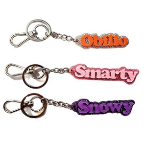 Porte-clés en acrylique avec lettres personnalisées, impression numérique, breloques pour sac à dos DIY, cadeau d'entreprise - Product Image 3