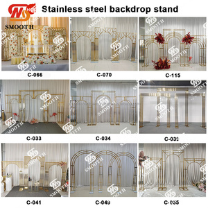 Arche Métallique Dorée Lisse pour Décoration de Fond de Table, Support de Toile de Fond pour Mariages et Fêtes - Product Image 3