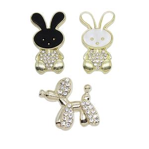 Charmes de <span class=keywords><strong>d</strong></span>écoration pour chaussures de créateur pour femmes, style luxe en métal, ornements abeille et <span class=keywords><strong>ours</strong></span>, adaptés aux sandales et sabots à trous - Product Image 4