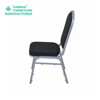 Chaise d'église à cadre métallique bon marché, design populaire, meilleur tissu, vente en gros d'usine SK-YHY-F004