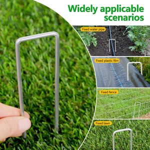 Cheap Price Lawn <b>Artificial</b> <b>Grass</b> Galvanized Landscape Staples Turf Nail/6 Inch Gauge Galvanized U Shaped Nail - Product Image 6