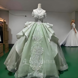 Vestidos de Quinceañera Verdes Wx142 para Niñas de 15 Años, Vestido de Fiesta con Espalda de Encaje y Cordones, Falda de Princesa Jancember - Product Image 6