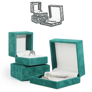 Cajas de Joyería de Terciopelo Verde para Pulseras, Collares, Colgantes y Anillos, Cajas para Empacar Joyas - Product Image 5