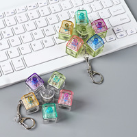 Clavier mécanique créatif à activation par pression, outil de décompression, capuchon de touche anti-stress pour les doigts, pendentif spinner DIY en plastique