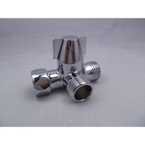Copper T Type <b>Shower</b> Manifold 3 Way Splitter Wall Mount Minimalist Design Durable - Product Image 3
