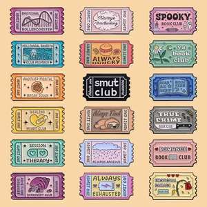 रचनात्मक मजेदार अंग्रेजी पत्र स्टांप आकार अंतर्मुखी हृदय क्लब उत्कृष्ट बैज कार्टून नरम तामचीनी लैपल पिन कास्टिंग स्मारिका - Product Image 2