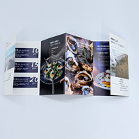 Restaurant personnalisé menu à emporter dépliant papier et carton offset design plié pour les menus alimentaires