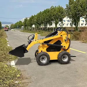 TOSH China 4X4 Mini Mulcher Snowblower Loader Neumáticos Skid Steer Loader