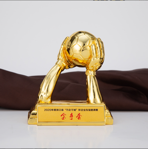 Golden Customized Resin Football Goalkeeper <strong>Trophies</strong> Art-inspired <strong>Cup</strong> Model for Sports for Souvenir or Gift Use - Product Image 2
