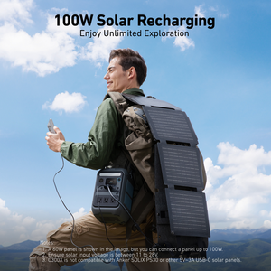 Anker SOLIX C300X <b>Solar</b> <b>Generator</b> Portable Power Station 288Wh 300W 100W <b>Solar</b> Charging for Camping and RV - Product Image 3