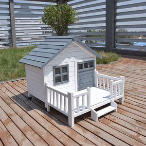 Chenil pour chien universel en bois massif de luxe pour l'extérieur, cage pour chien imperméable, villa, maison pour chien extra large, meubles - Product Image 3