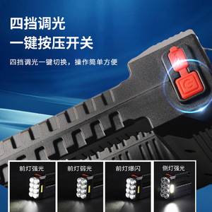 ไฟฉาย LED พลังงานแสงอาทิตย์พร้อมการชาร์จ USB ไฟฉายมือถือความสว่างสูงกลางแจ้ง 5000K แสงกลางวัน - Product Image 3