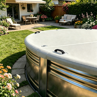 Couverture de piscine gonflable ronde sur mesure en Drop Stitch pour bassin, avec lames de couverture