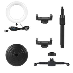 Aro de Luz LED para Selfies de 6 Pulgadas con Trípode, Soporte para Teléfono Móvil, Transmisión en Vivo, Maquillaje, Fotografía, Luz de Relleno LED, Soporte para Teléfono de Doble Posición - Product Image 2