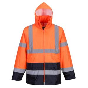PORTWEST - H443ONRM High visibility Classic two tone <b>orange</b>/blue navy rain <b>jacket</b> - EAN 5036108247929 <b>HI</b>-<b>VIS</b> WORKWEAR - Product Image 1