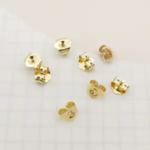 10K/14k gold jewelry wholesale Earring Back DIY Accessories Plug Stopper Butterfly Clips For Earring