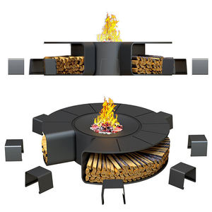 Custom Cast Iron Wood Burning Fireplace <b>Fire</b> <b>Pit</b> Furnture Outdoor Set - Product Image 6