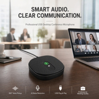 Microphone de conférence USB CMTECK M38 - Microphone à condensateur omnidirectionnel avec suppression du bruit, léger et portable pour les entreprises et l'enseignement