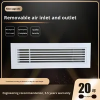 Grille de ventilation en alliage d'aluminium à persiennes, diffuseur en forme de bande, facile à installer et à entretenir pour climatiseur central
