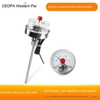 Thermomètre bimétallique à contact électrique WSS411 pour chaudière industrielle, matériaux en plastique et verre antidéflagrants, personnalisable ODM