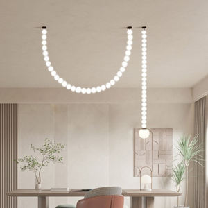 Lustre suspendu moderne en fer et acrylique en forme de brochet avec LED, hauteur réglable et faisceau à 360° pour hôtels - Product Image 4