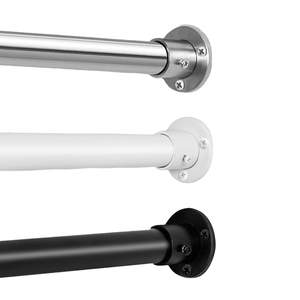 En vente tige métallique télescopique perforée pour le séchage des vêtements <span class=keywords><strong>rideau</strong></span> de douche armoire de toilette Solution de séchage des vêtements polyvalente - Product Image 1