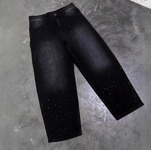 <span class=keywords><strong>Jeans</strong></span> Retro Lavati all'Acido Personalizzati con Stelle per <span class=keywords><strong>Uomo</strong></span>, <span class=keywords><strong>Jeans</strong></span> Super <span class=keywords><strong>Skinny</strong></span> Elasticizzati a <span class=keywords><strong>Vita</strong></span> <span class=keywords><strong>Bassa</strong></span> Y2K Slim Fit - Product Image 5