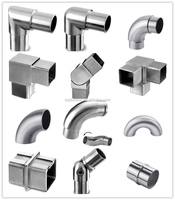 Accessoire pour garde-corps et balustrade en verre : Support mural, Connecteur de tube, Embout, Coude, Joint encastré