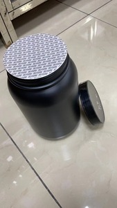 Weikang ריק בורג למעלה אמבטיות HDPE פלסטיק חלבון אבקת בקבוק מיכל עם שחור ולבן כובע - Product Image 5