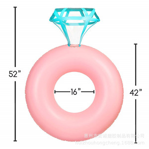 <b>Inflatable</b> Diamond <b>Ring</b> Swimming <b>Ring</b> Pink 120cm Environmentally Friendly Pvc <b>Adult</b> Water Toy Resort Hotel Use - Product Image 3