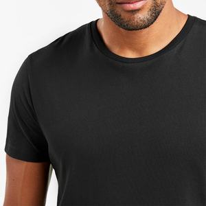 T-shirt col rond en coton uni pour homme, modèle basique, le plus vendu - Product Image 3